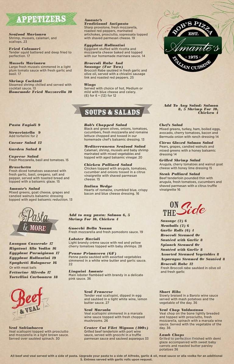 Bob's Pizza - Deerfield Beach, FL menu_pic