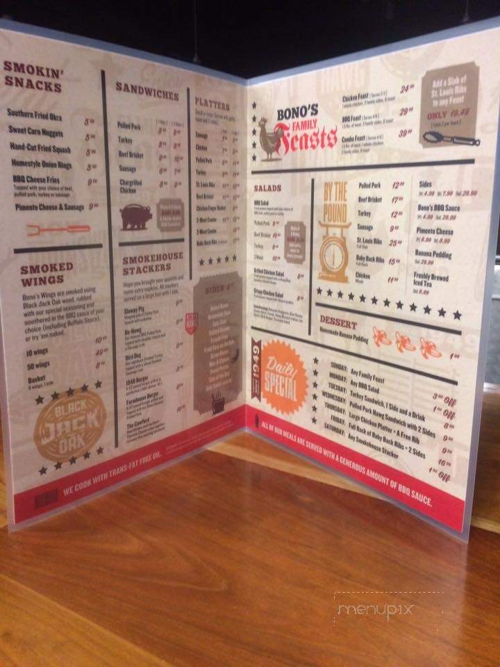 Bono's - Neptune Beach, FL menu_pic