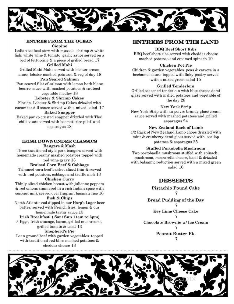 Brogues Downunder - Lake Worth, FL menu_pic