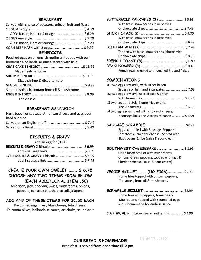 Cafe On Dearborn Street - Englewood, FL menu_pic