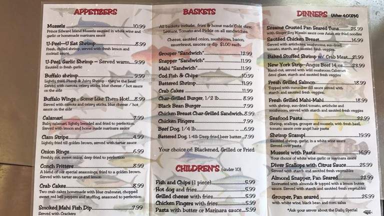 Casey Key Fish House - Osprey, FL menu_pic