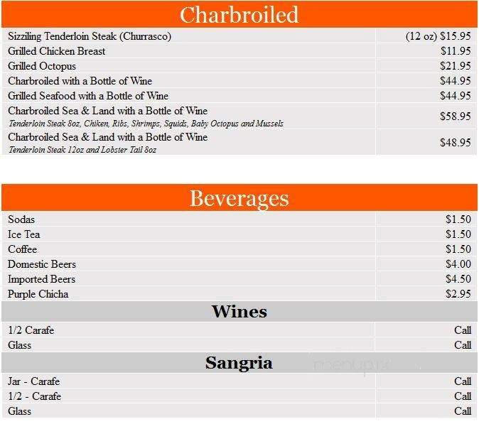 Ceviche House Restaurant - Miami, FL menu_pic