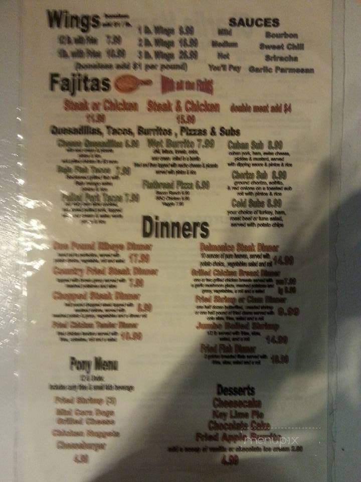 Charlie Horse Restaurant - Ocala, FL menu_pic