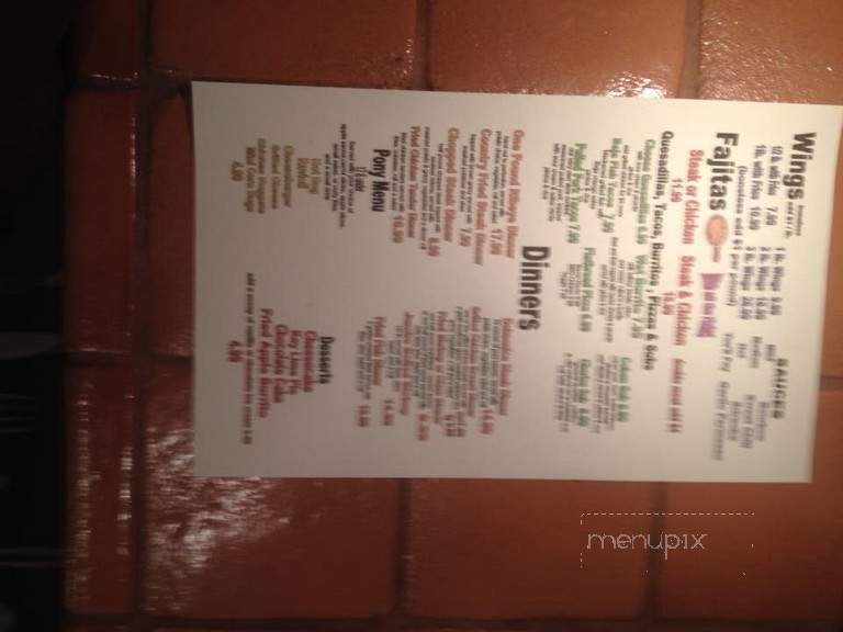 Charlie Horse Restaurant - Ocala, FL menu_pic