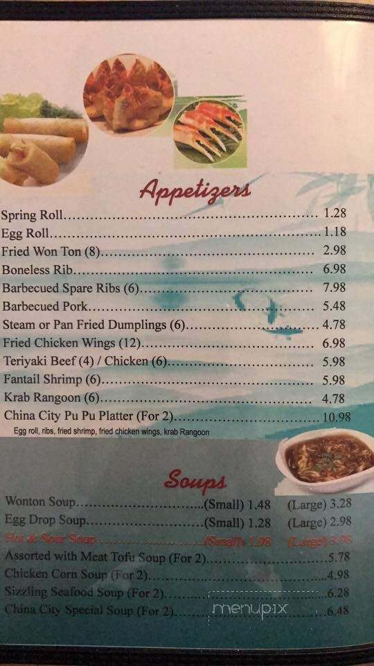 China City Restaurant - Spring Hill, FL menu_pic