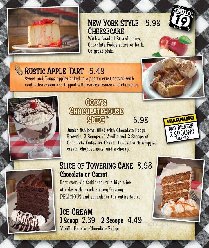 Cody's Original Roadhouse - Bradenton, FL menu_pic