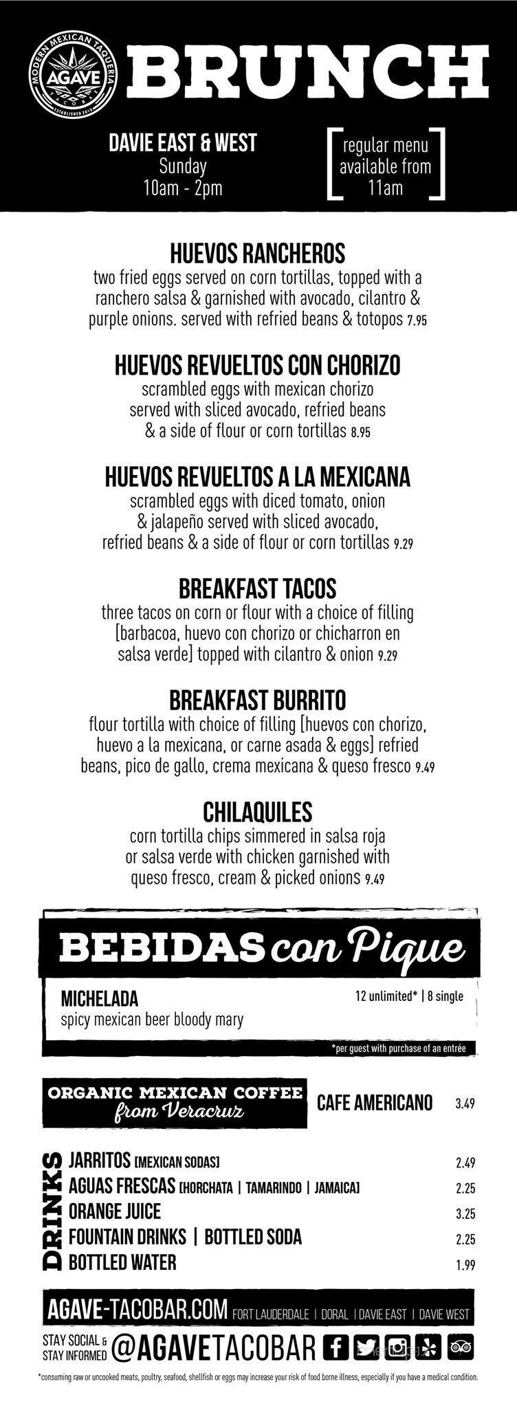 El Agave Azul - Davie, FL menu_pic