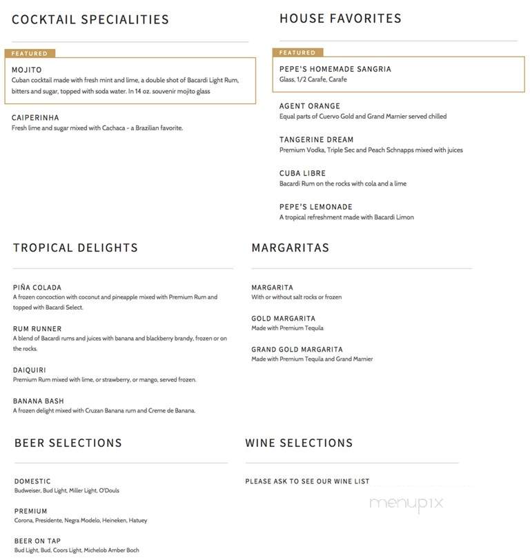 El Meson De Pepe's Restaurant - Key West, FL menu_pic
