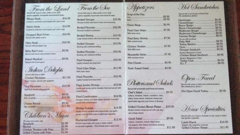 Family Table Restaurant - North Port, FL menu_pic