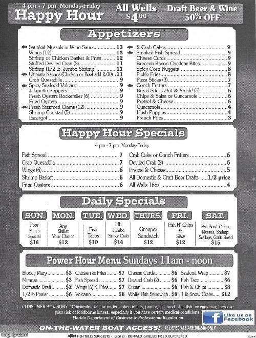 Fish Tales - St Petersburg, FL menu_pic