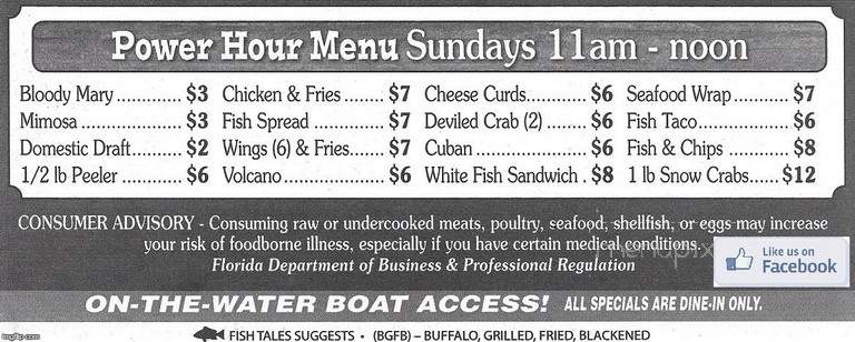 Fish Tales - St Petersburg, FL menu_pic