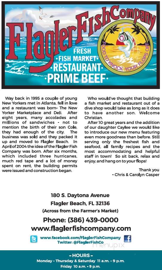 Flagler Fish Co - Flagler Beach, FL menu_pic