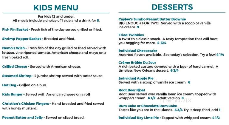 Flagler Fish Co - Flagler Beach, FL menu_pic