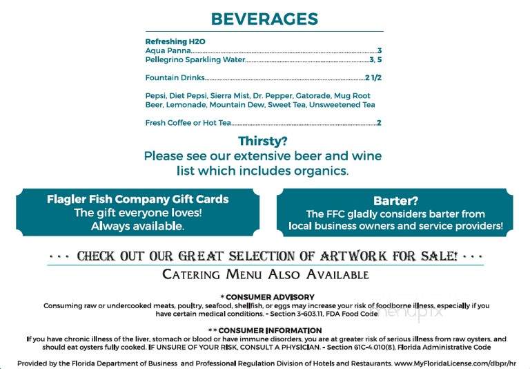 Flagler Fish Co - Flagler Beach, FL menu_pic