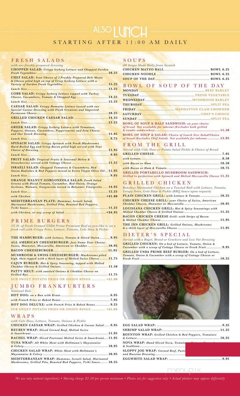 Flakowitz Bagel Inn - Boca Raton, FL menu_pic
