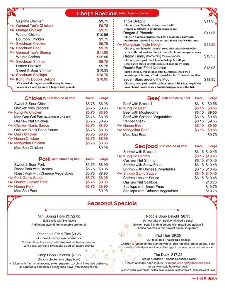 Fortune Garden Chinese Restaurant - Port Charlotte, FL menu_pic