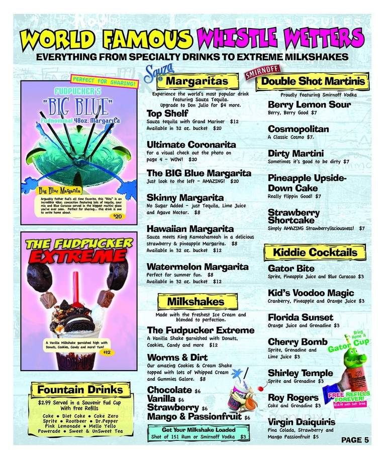 Fudpucker's-Destin Beachside - Destin, FL menu_pic