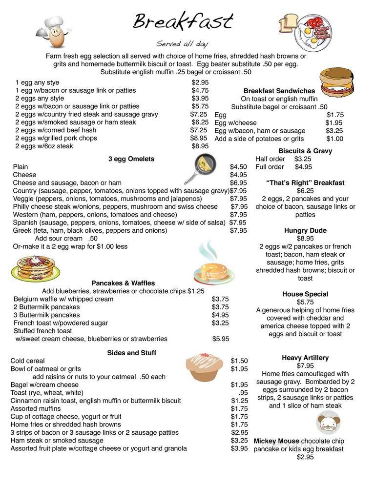 Howard's Restaurant - Ormond Beach, FL menu_pic