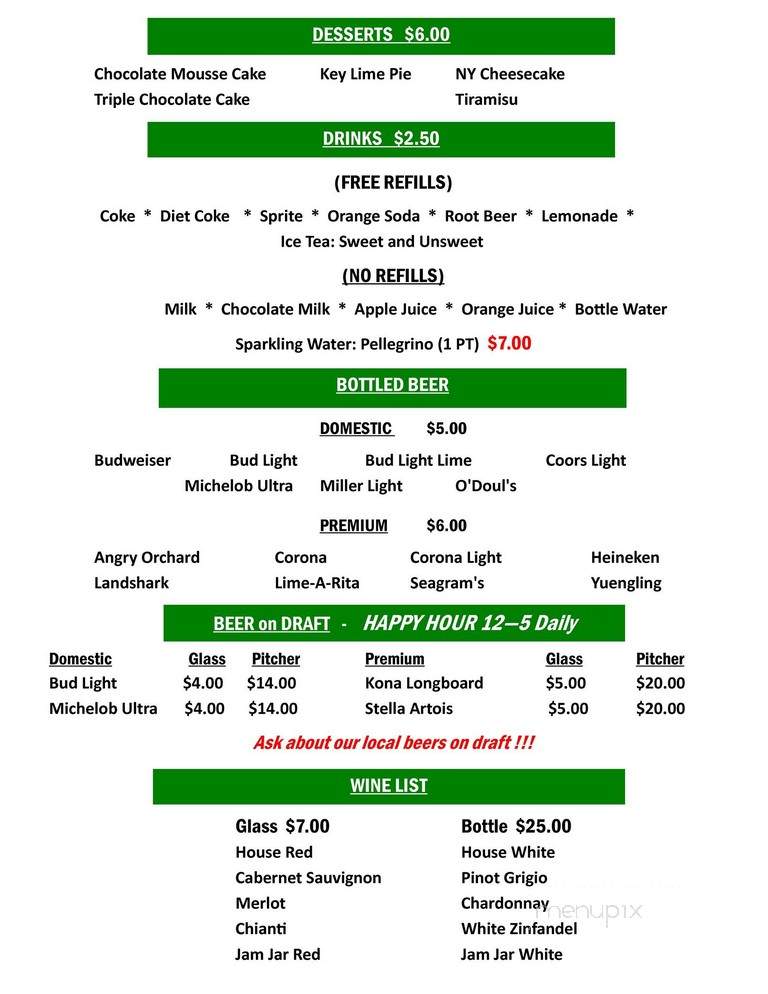 Island Pizza Restaurant - Sanibel, FL menu_pic