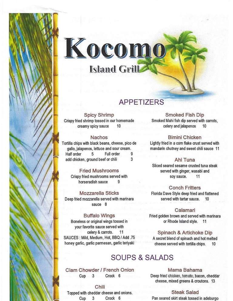 Kocomo's Island Grill - Loxahatchee, FL