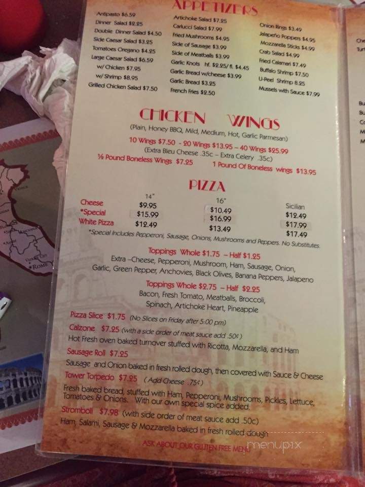 Leaning Tower Of Pizza - New Port Richey, FL menu_pic