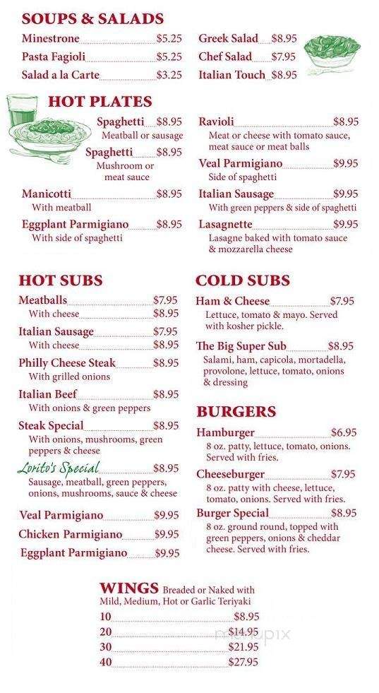 Lorito's Italian Kitchen - Ocala, FL menu_pic