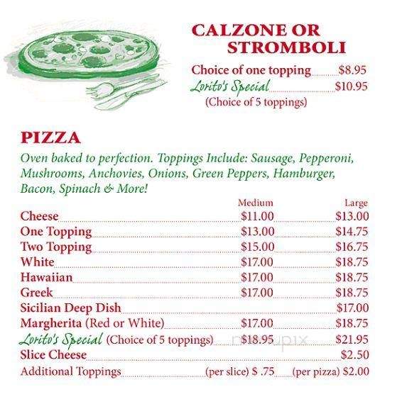 Lorito's Italian Kitchen - Ocala, FL menu_pic