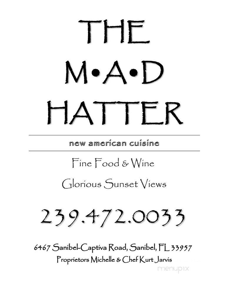 Mad Hatter Restaurant - Sanibel, FL menu_pic