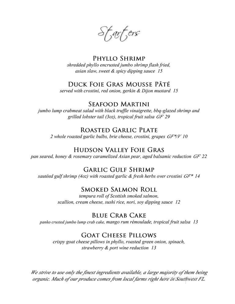 Mad Hatter Restaurant - Sanibel, FL menu_pic