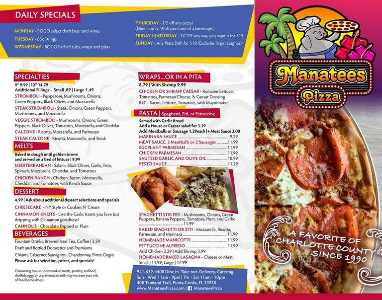 Manatee's Pizza - Punta Gorda, FL
