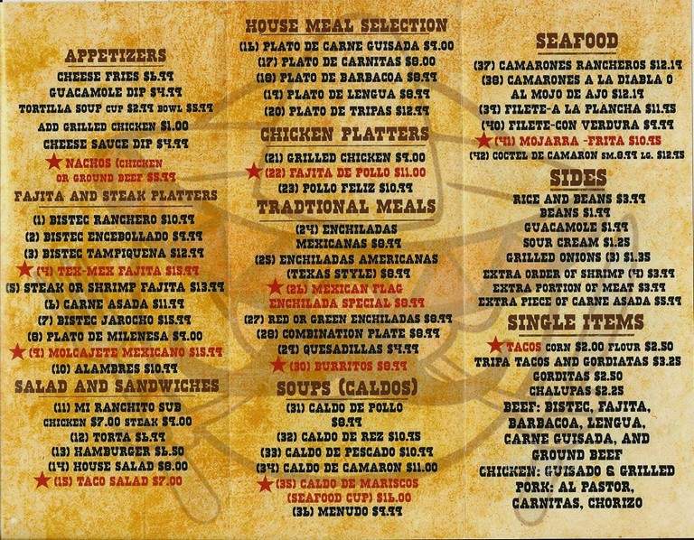 Mi Ranchito Of Immokalee - Immokalee, FL menu_pic