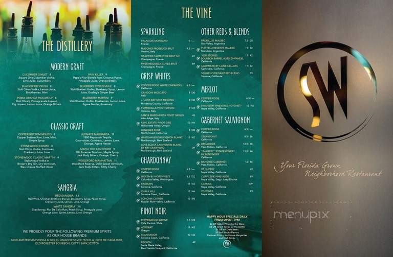 Stonewood Tavern & Grill - Jacksonville, FL menu_pic