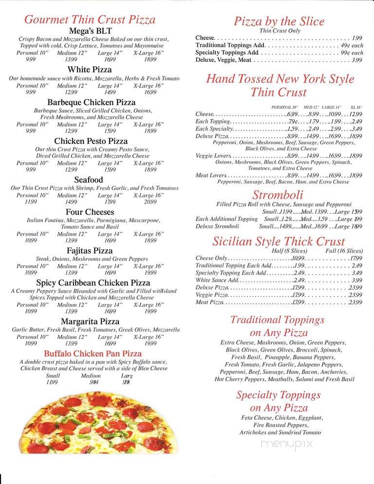 Millennium Pizzeria - Jacksonville, FL menu_pic