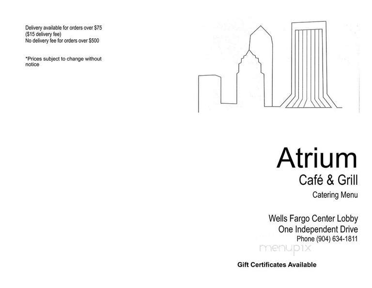 Atrium Cafe & Grill - Jacksonville, FL menu_pic