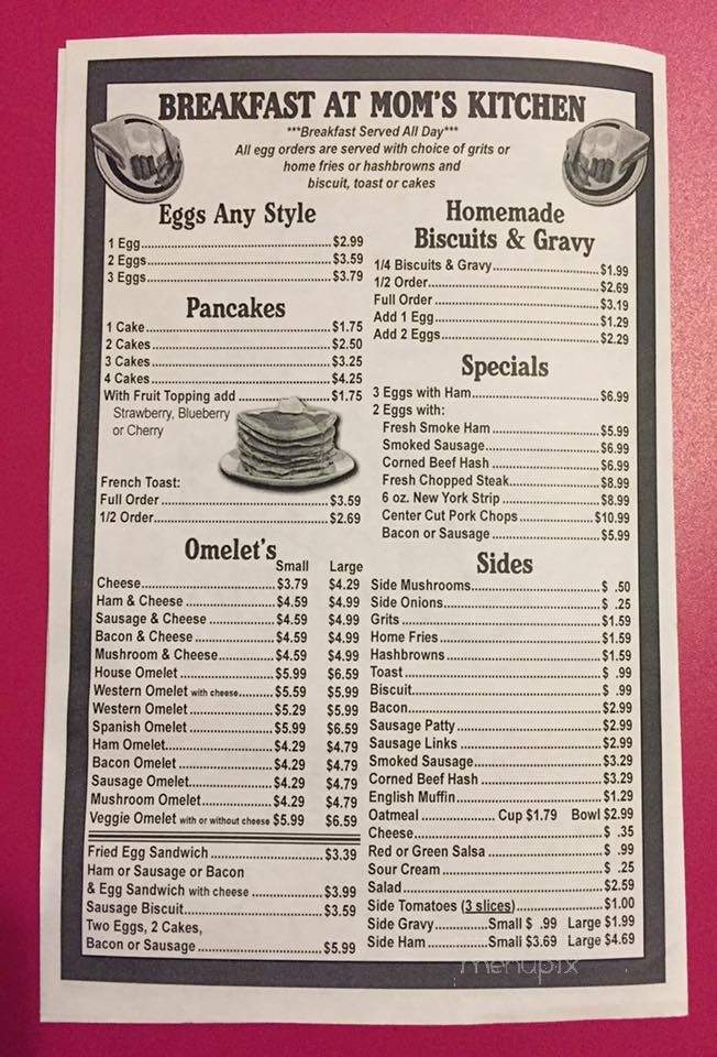 Mom's Kitchen - Okeechobee, FL menu_pic
