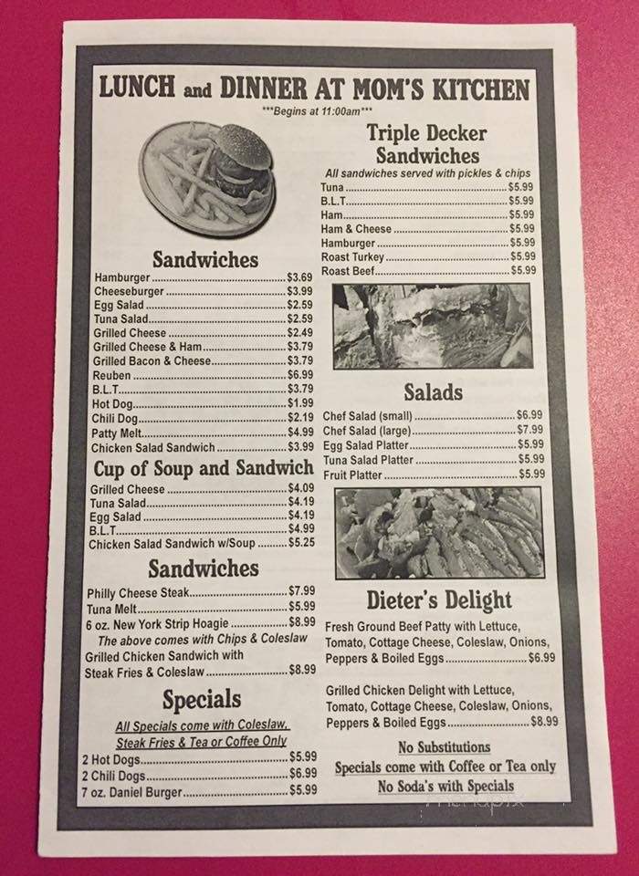 Mom's Kitchen - Okeechobee, FL menu_pic