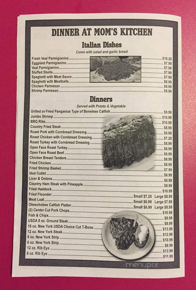 Mom's Kitchen - Okeechobee, FL menu_pic