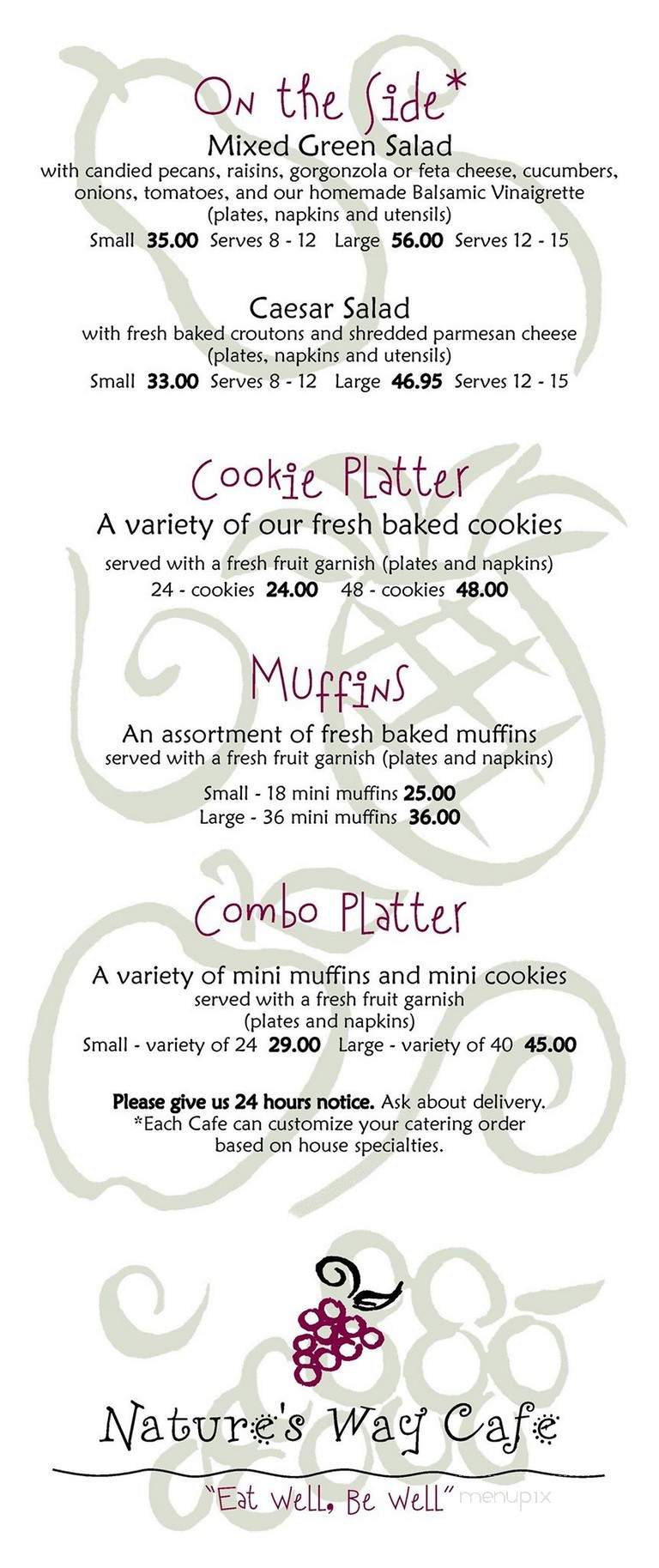 Nature's Way Cafe - West Palm Beach, FL menu_pic