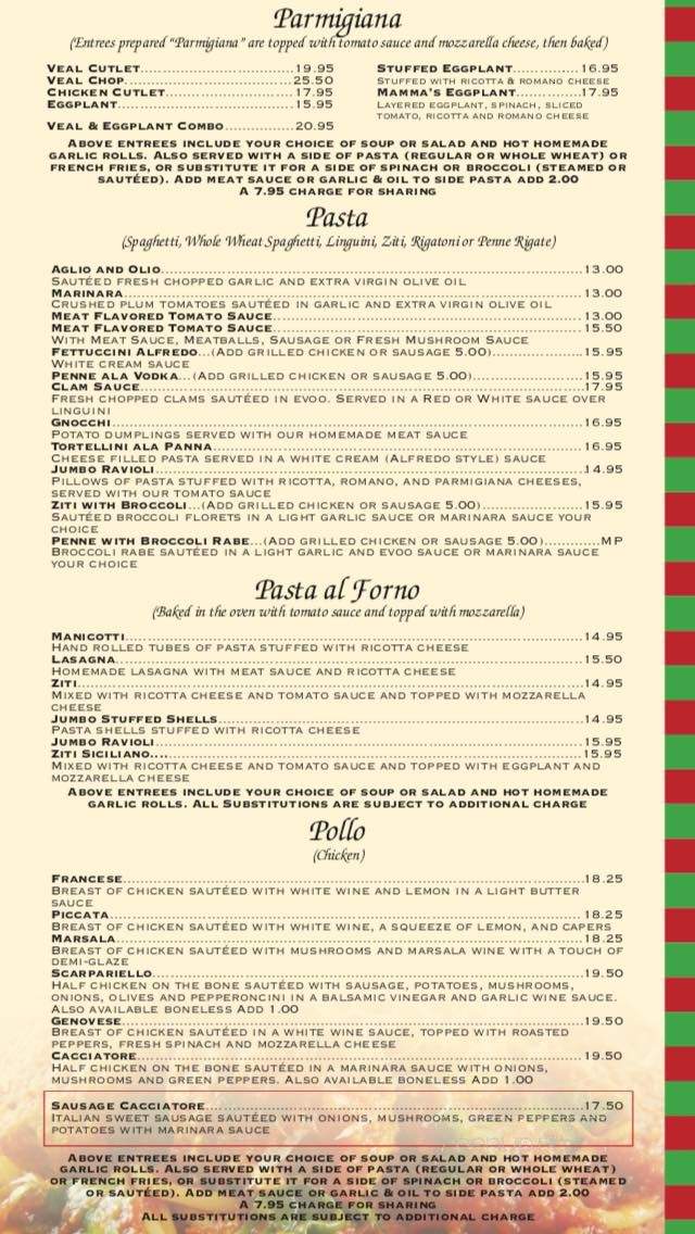 Nino's Pizza & Italian Restaurant - Boca Raton, FL menu_pic
