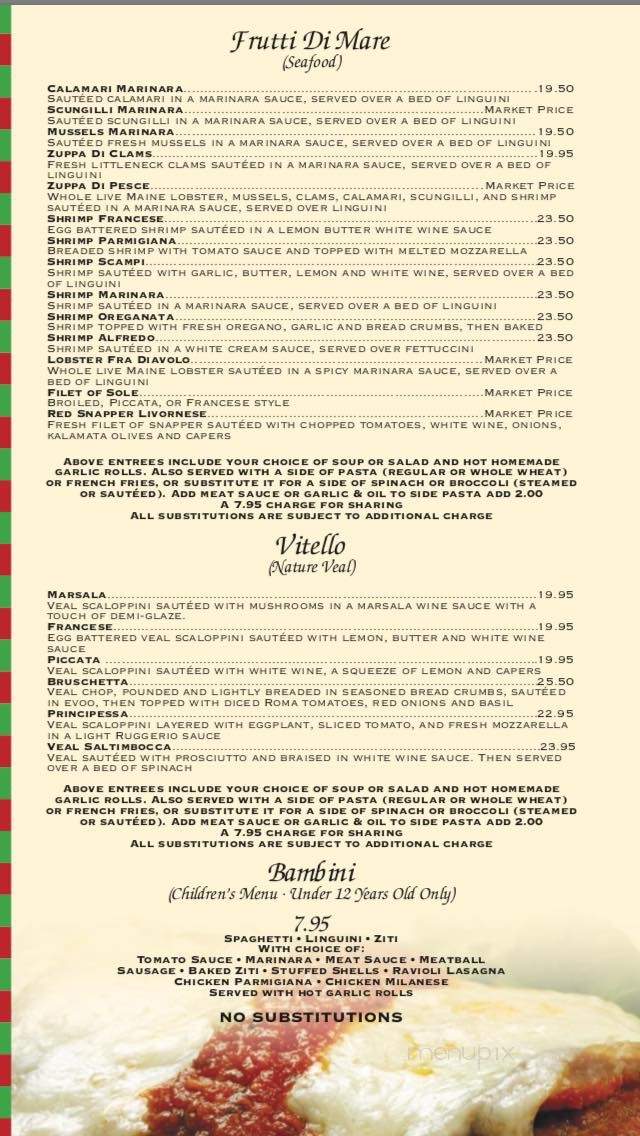 Nino's Pizza & Italian Restaurant - Boca Raton, FL menu_pic
