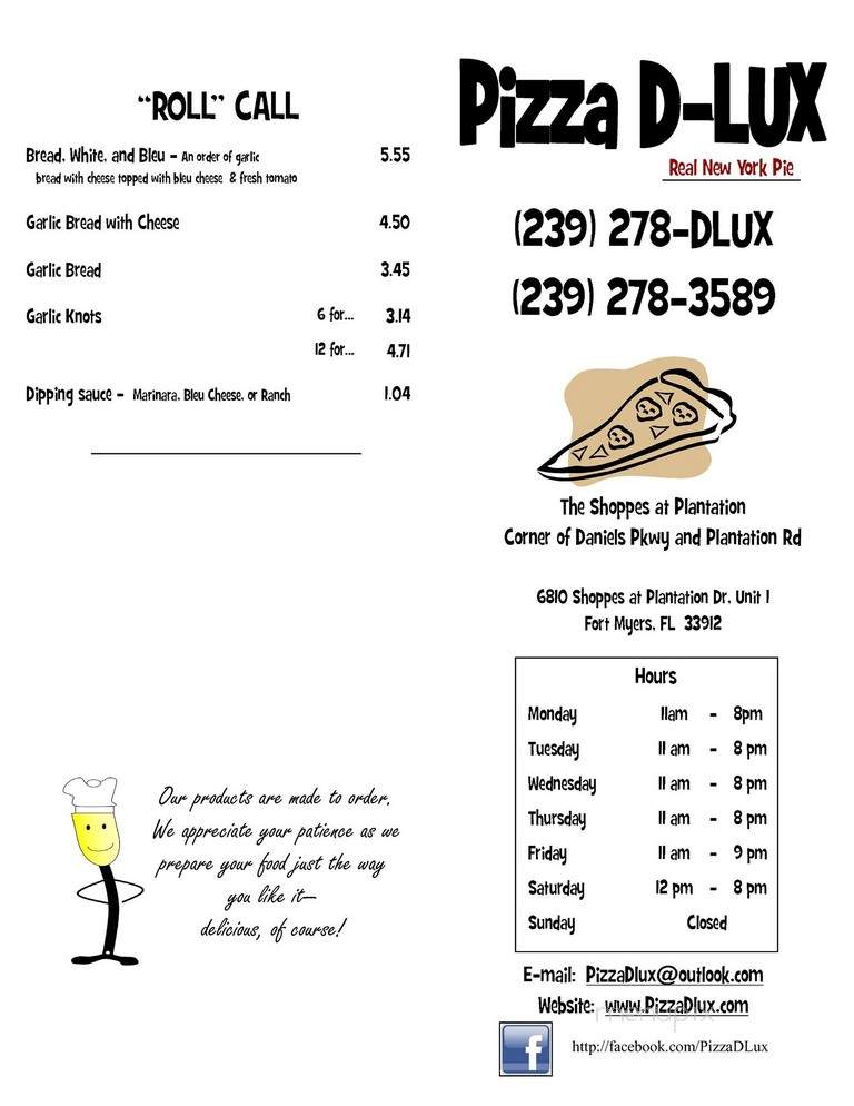 Pizza D-LUX - Fort Myers, FL menu_pic