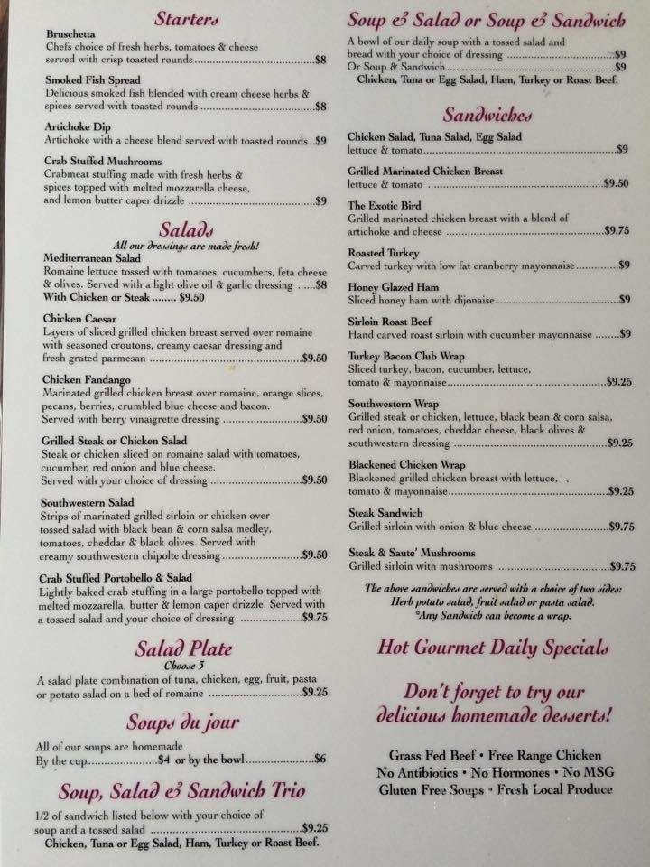 Old House Cafe - Deland, FL menu_pic