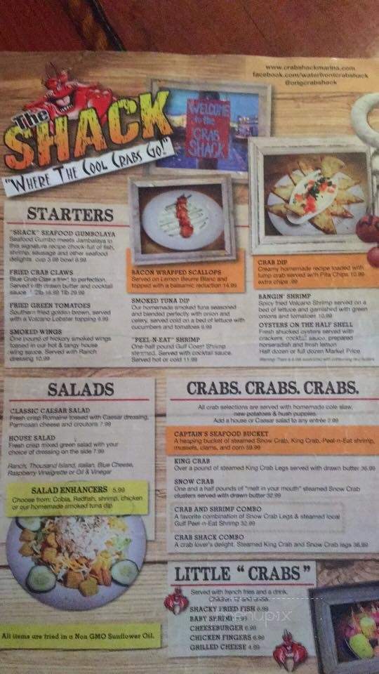 Original Waterfront Crabshack - Fort Walton Beach, FL menu_pic