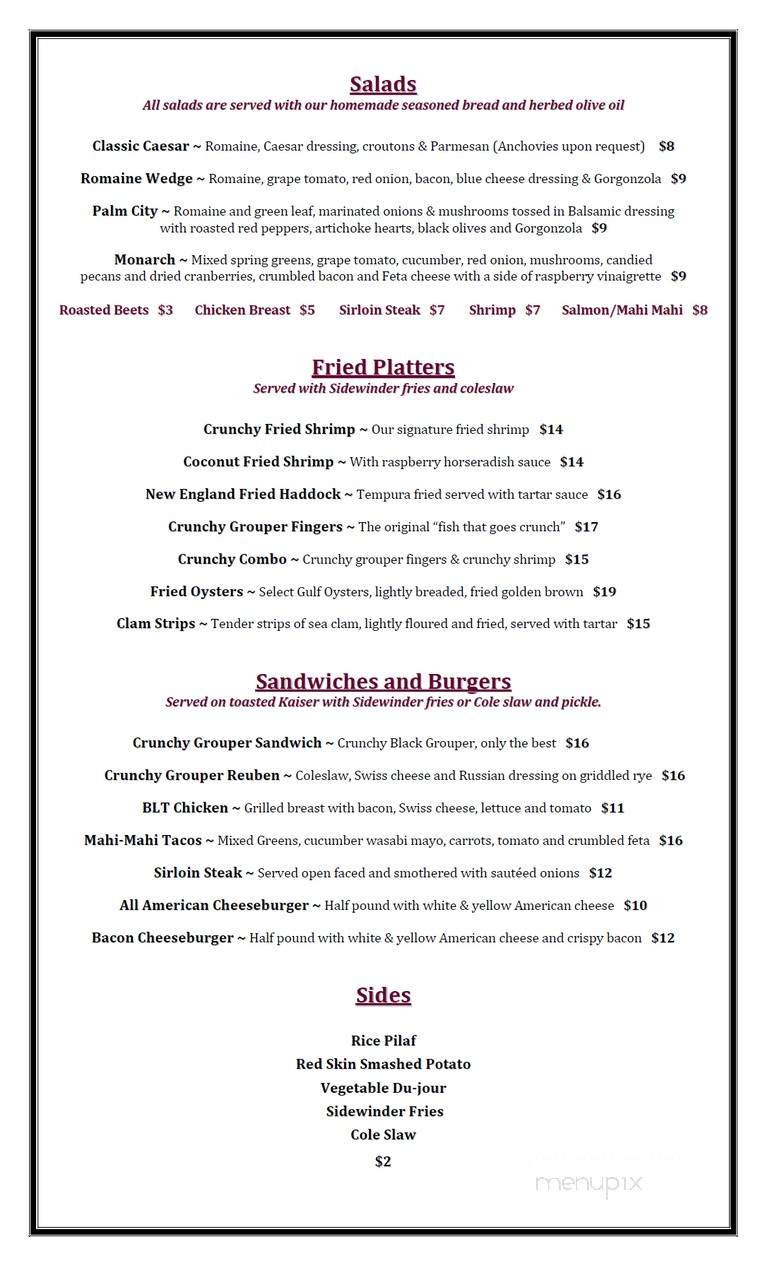 Palm City Grill - Palm City, FL menu_pic
