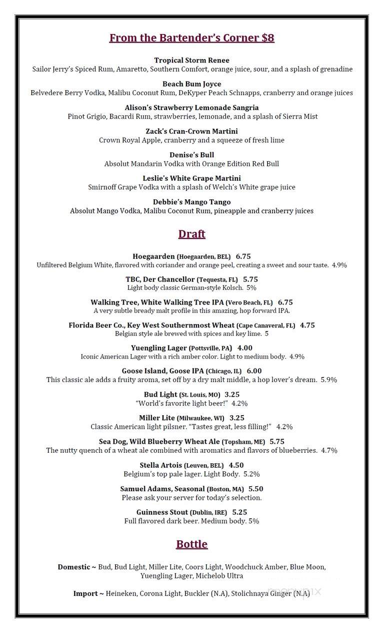Palm City Grill - Palm City, FL menu_pic