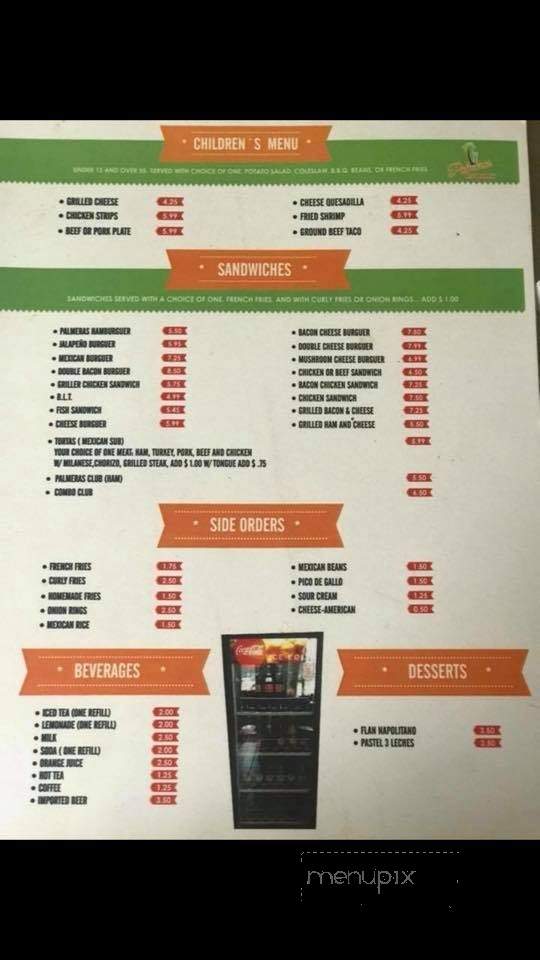Palmeras Restaurant - Crescent City, FL menu_pic