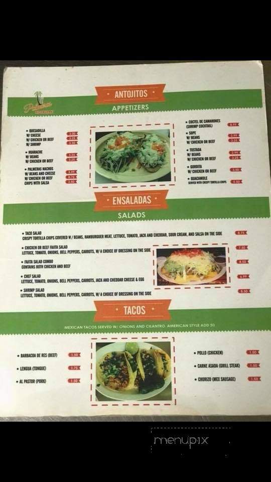 Palmeras Restaurant - Crescent City, FL menu_pic