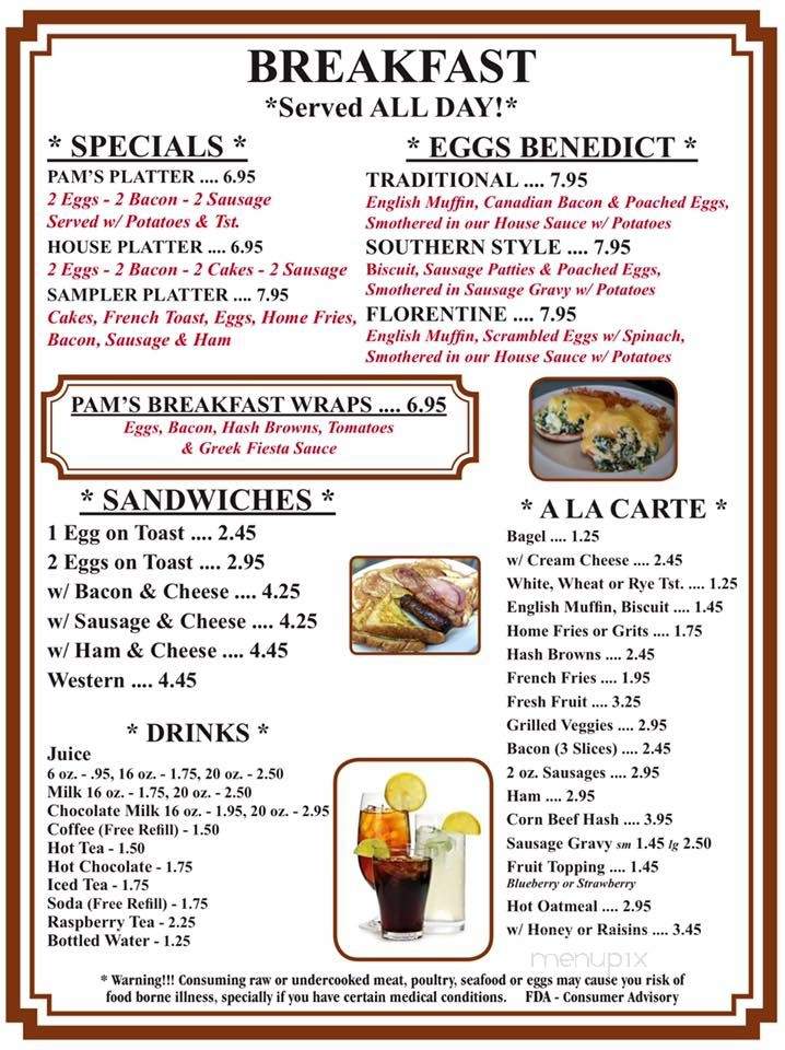 Pam's Country Restaurant - Port Richey, FL menu_pic