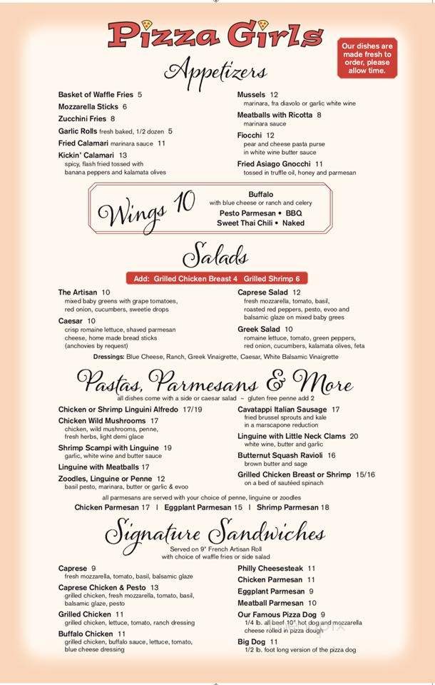 Pizza Girls - West Palm Beach, FL menu_pic