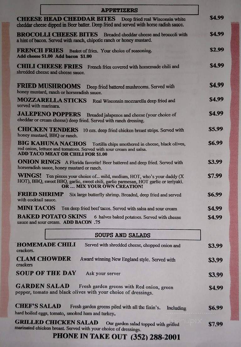 Players Grille - Summerfield, FL menu_pic